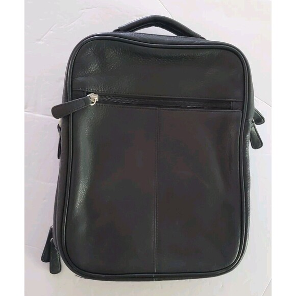Osgoode Marley Travel Messenger Tablet Carry On Men Black Leather Business Class - Picture 6 of 8